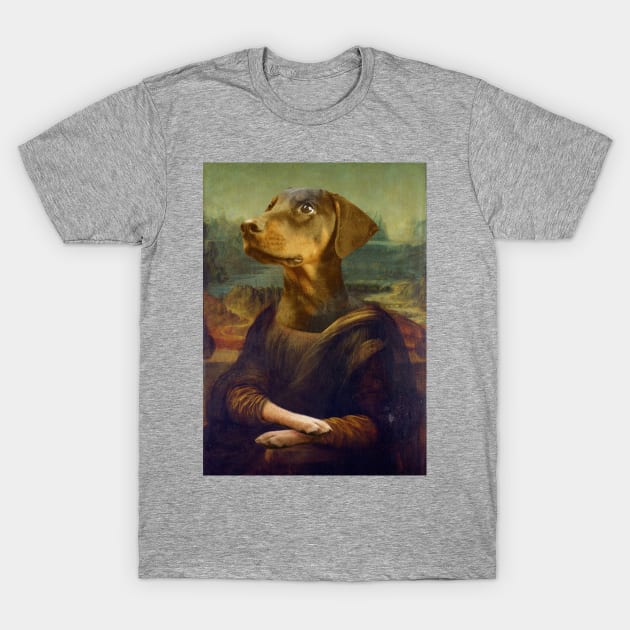 Mona Lisa Pinscher T-Shirt by luigitarini